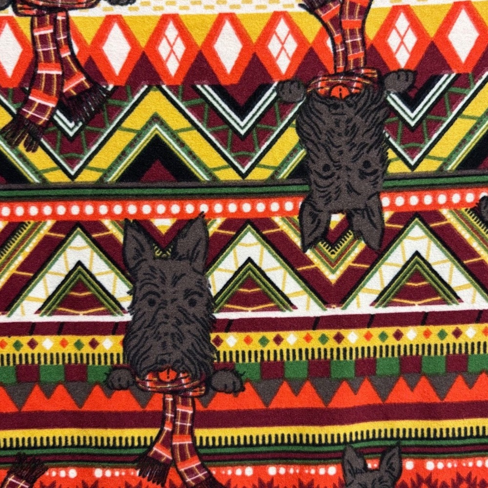 LuLaRoe Gigi Top XS Aztec Scottie Dog Print Short Sleeve Shirt NWT - Picture 2 of 4